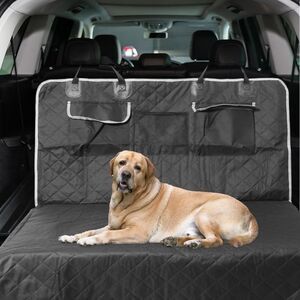 Multi-Layered Waterproof Dog Car Seat Cover with Side Flaps Black